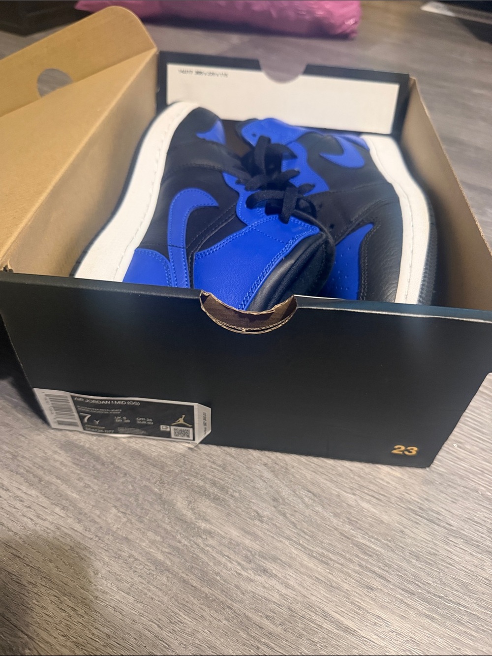Women’s Jordan 1 Mid - Black/Royal Blue Men's Sneakers